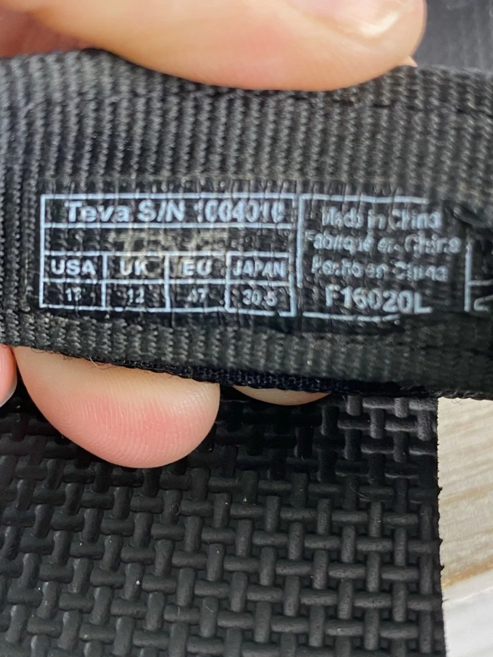 Teva Original Universal sandals in black, Men’s size 13